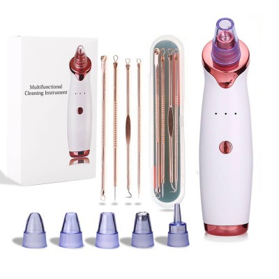 Best Price Vacuum Blackhead Remover Pore Cleaner 4 Suction Heads With Usb Recharge Anti Acne Skin Care Tool